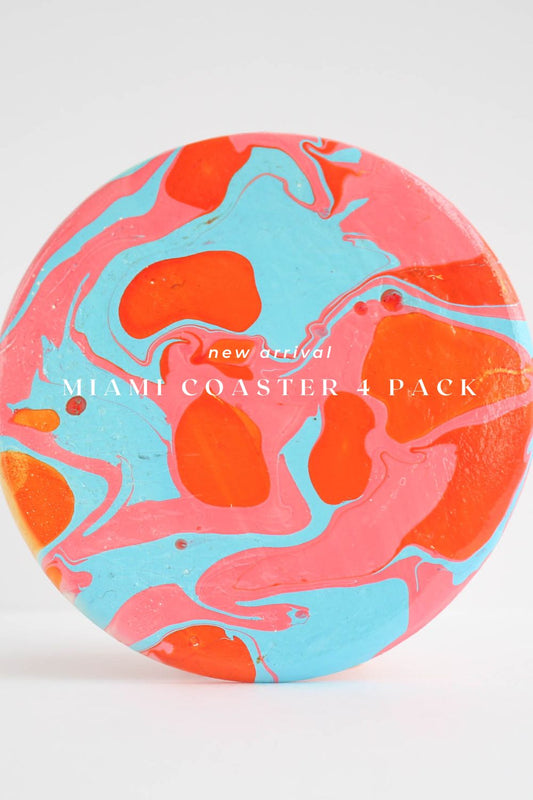 Miami Marbled Coasters (Pack of 4)