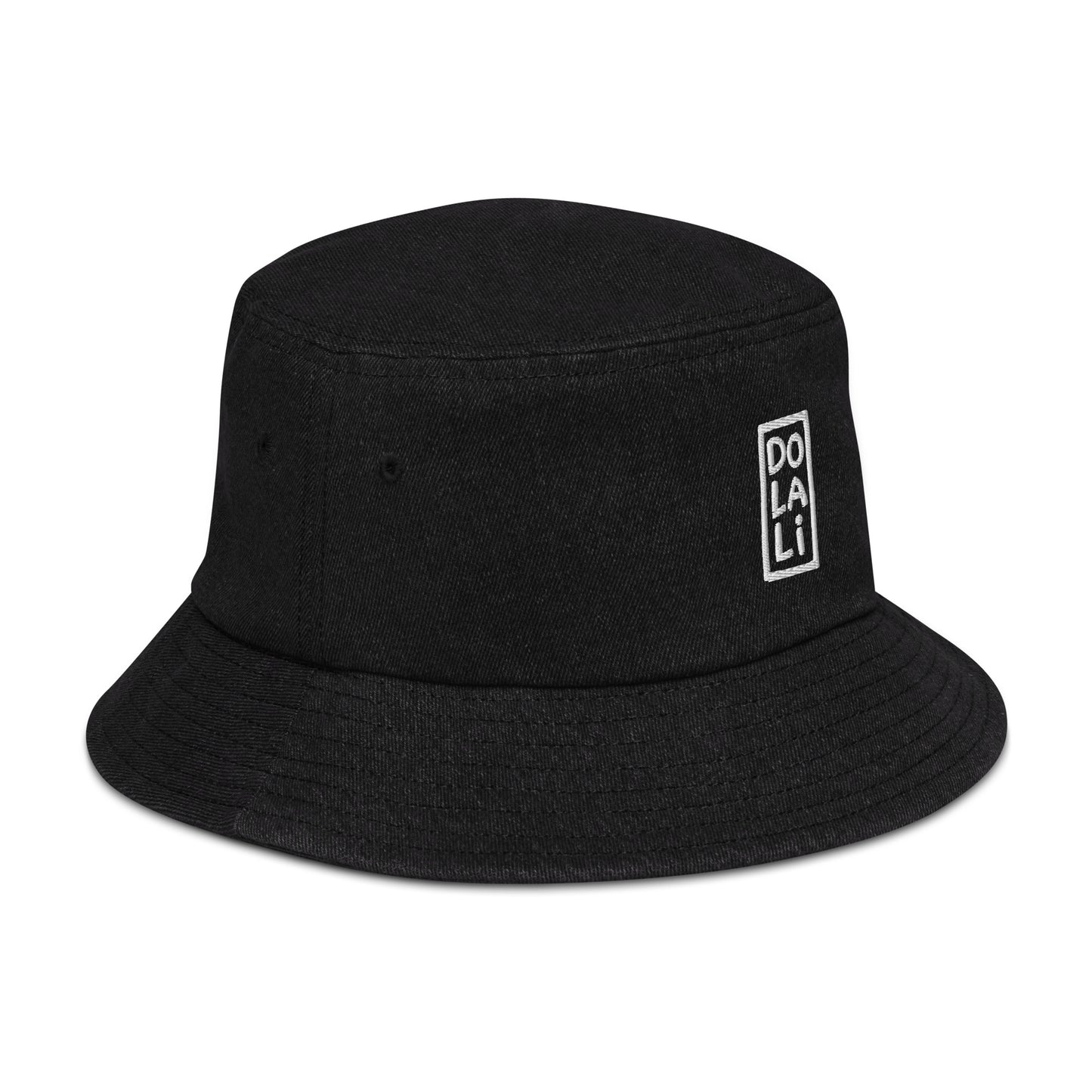 Embroidered Denim Bucket Hat