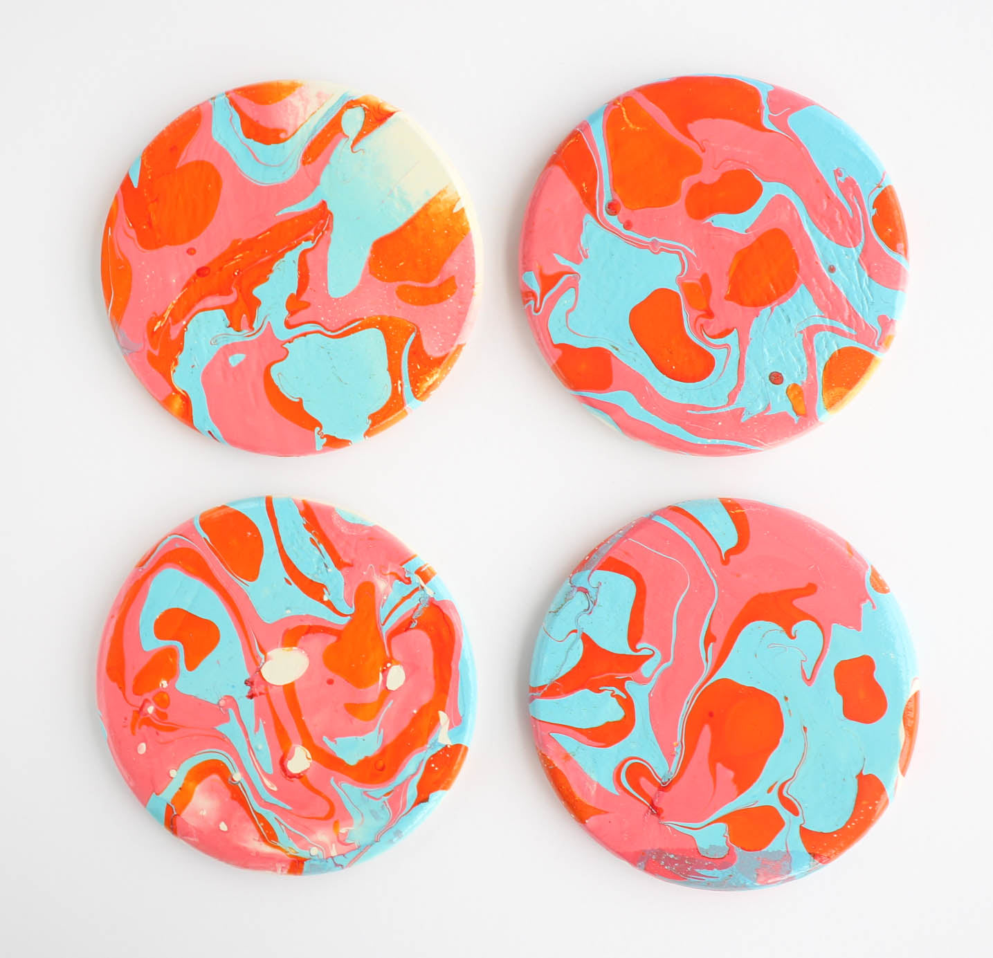 Miami Marbled Coasters (Pack of 4)